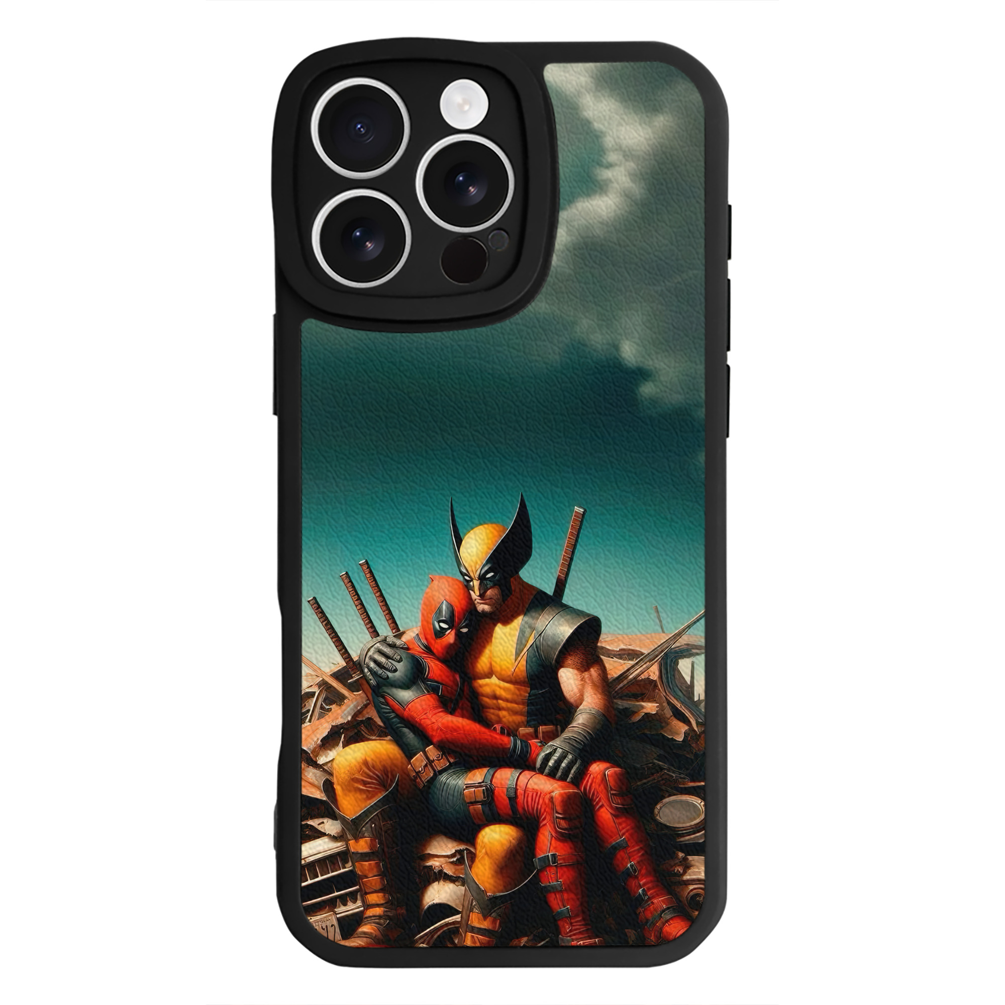 （画像用） Deadpool デッドプール 【iPhone 16シリーズ対応】シリコンスマホケース（レザー調） 材質：シリコン